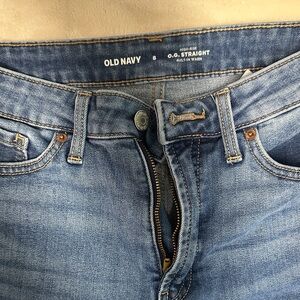 Old Navy Women’s Built in Warm Denim Straight Jeans - Medium Blue